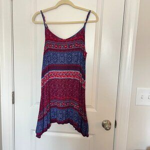 Forever 21 Medium Magenta & Purple Flowy Dress with Adjustable Straps